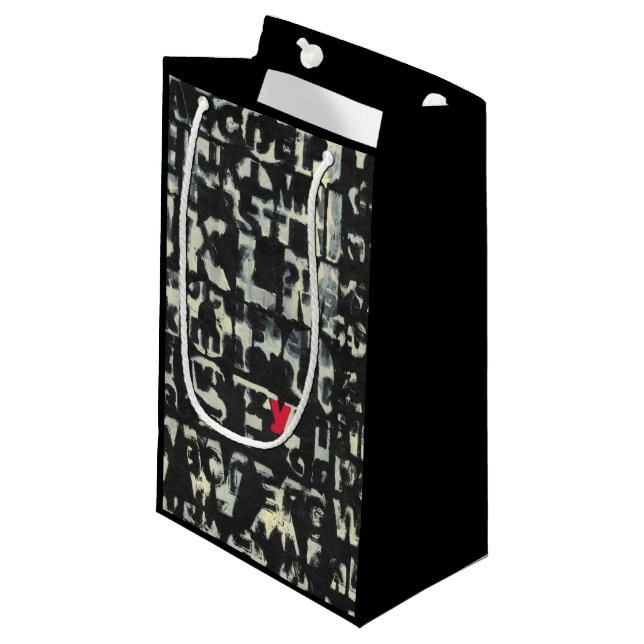 Alphabet Painting by Norman Wyatt Small Gift Bag (Front Angled)