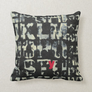 Alphabet Painting by Norman Wyatt Throw Pillow
