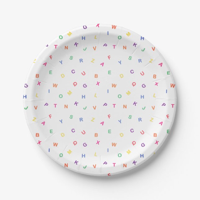 Alphabet Paper Plates (Front)