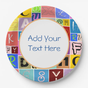 Alphabet Paper Plates