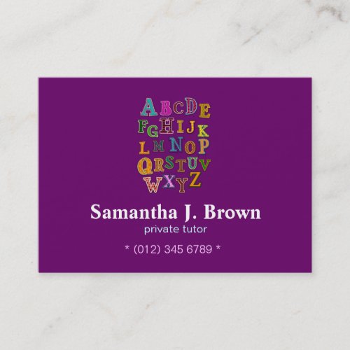 Alphabet Patches Business Card