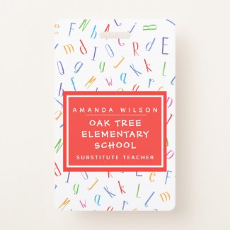 Alphabet Pattern - Elementary School Teacher Name