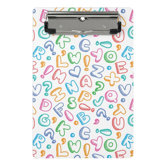 alphabet pattern mini clipboard (Front)
