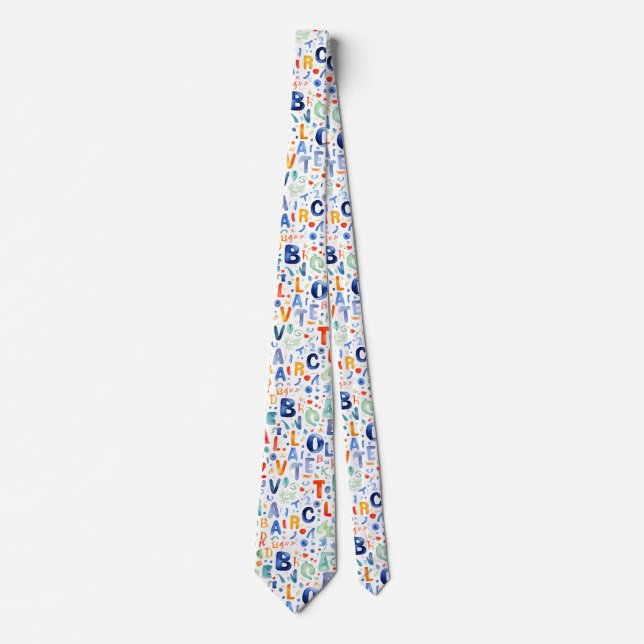Alphabet Pattern  Neck Tie (Front)