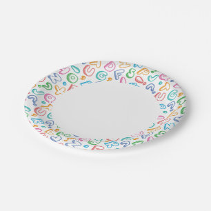 alphabet pattern paper plates