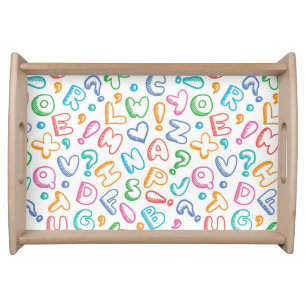 alphabet pattern serving tray
