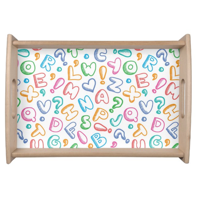 alphabet pattern serving tray (Front)
