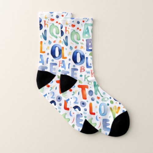 Alphabet Pattern  Socks