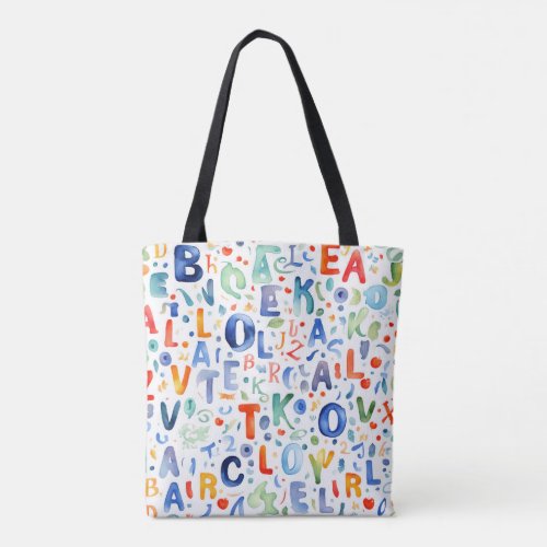 Alphabet Pattern  Tote Bag