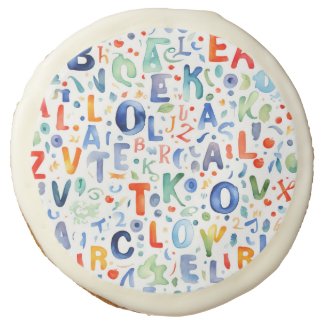 Alphabet Pattern watercolor art