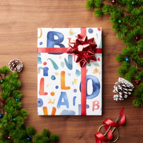 Alphabet Pattern  Wrapping Paper