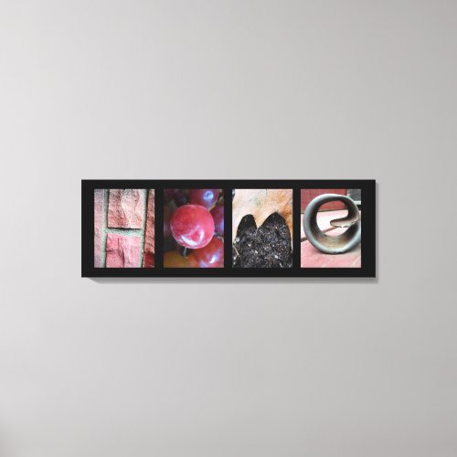 Alphabet Photography Collage HOME Letter Word Art Canvas Print