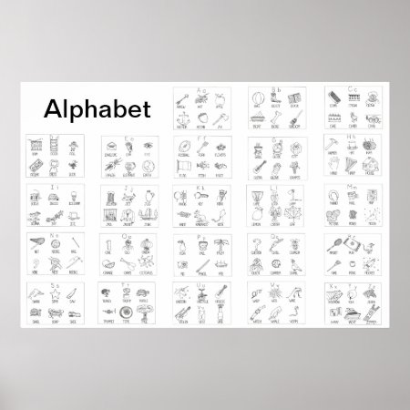 Alphabet Picture Poster