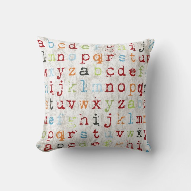 Alphabet Pillow covered with abc's (Front)