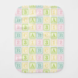 Alphabet Pink Baby Girl Name Personalized Baby Bur Baby Burp Cloth