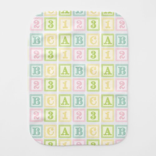 Alphabet Pink Baby Girl Name Personalized Baby Bur Baby Burp Cloth