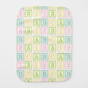 Alphabet Pink Baby Girl Name Personalized Baby Bur Burp Cloth