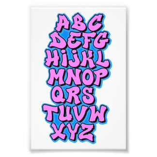 Alphabet Pink Photo Print