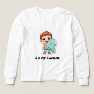 Alphabet Positive Kids Design – A is for Awesome Tri-Blend Shirts