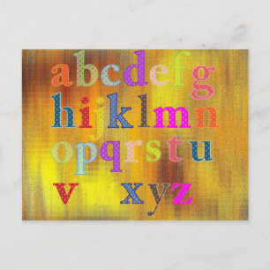 Alphabet Postcard