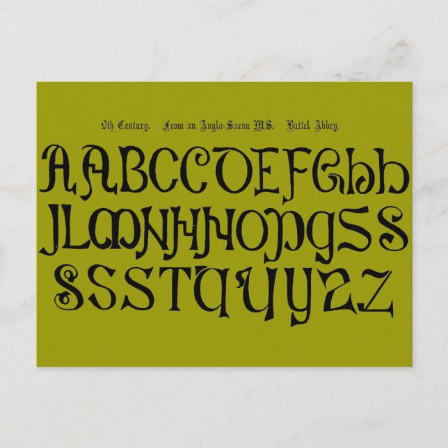 Alphabet Postcard (Front)
