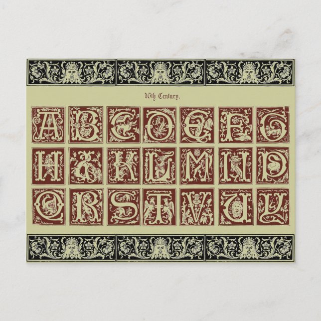 Alphabet Postcard (Front)