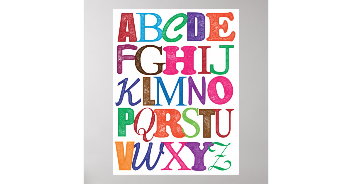 alphabet poster zazzlecom