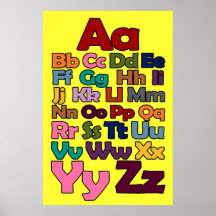 Alphabet Poster, Change the Background Color