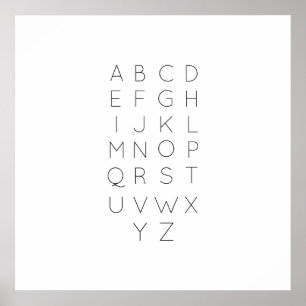 Alphabet Print, Wall Art