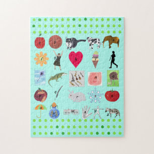 Alphabet Puzzles with Pictures and Letters