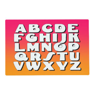 Alphabet Rainbow    Placemat