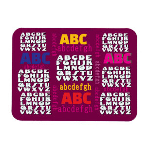 Alphabet Rainbow Wine Refrigerator Magnet