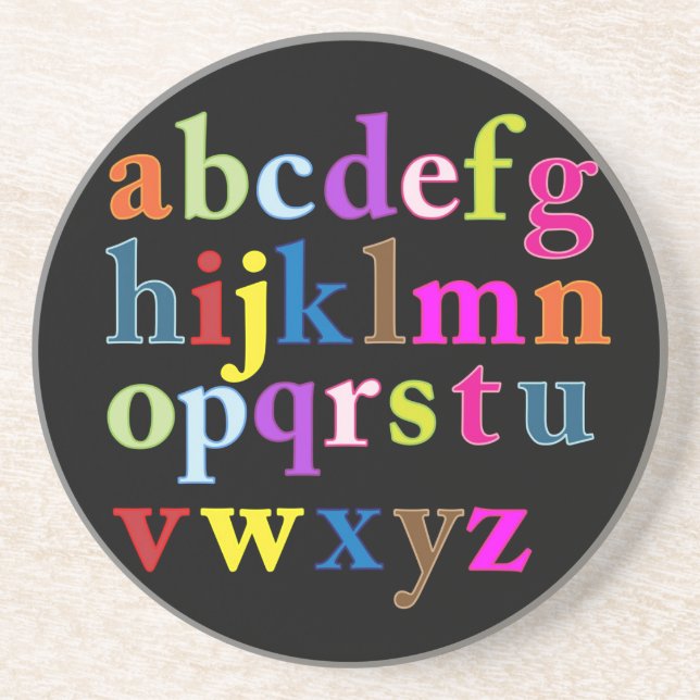 Alphabet Sandstone Coaster (Front)
