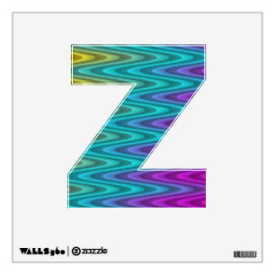 Alphabet Shape Z - Funny Colored Fractal Pattern Wall Decal