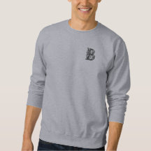 Alphabet Shirt with Letter B Basic Sweatshirt