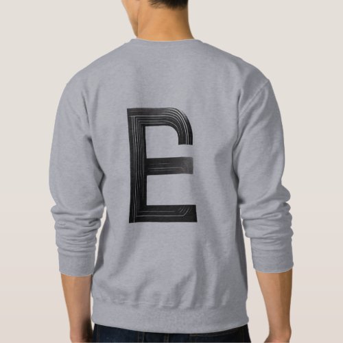 Alphabet Shirt with Letter E Basic Sweatshirt
