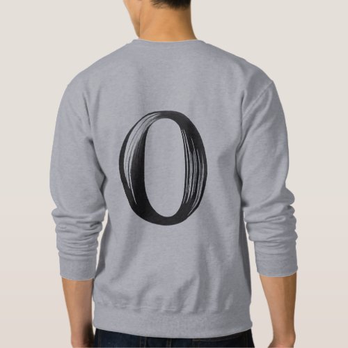 Alphabet Shirt with Letter O Basic Sweatshirt