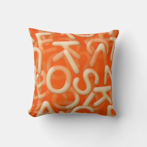 Alphabet soup pillow