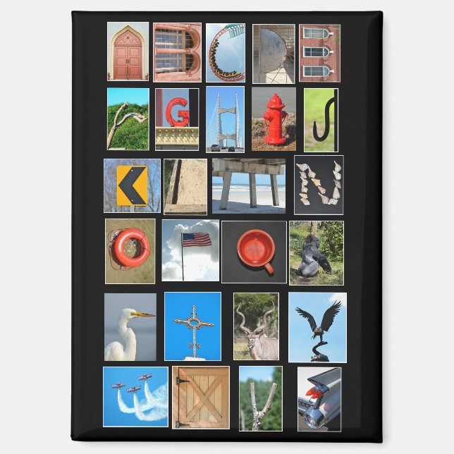 Alphabet spelled out with pictures letters magnet (Front)