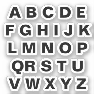 Alphabet sticker