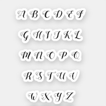 Alphabet  Sticker by Allita at Zazzle