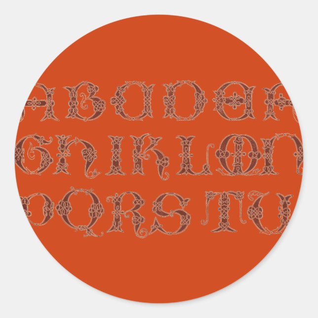 Alphabet  Sticker (Front)