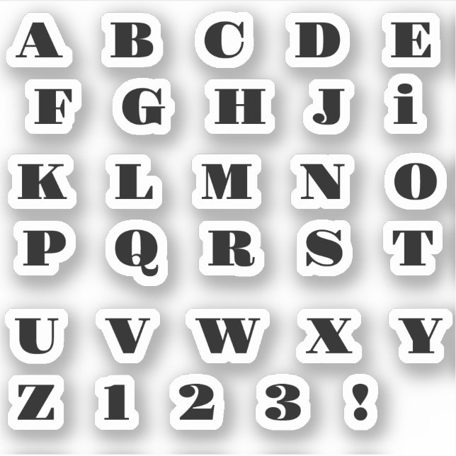 alphabet sticker (Front)
