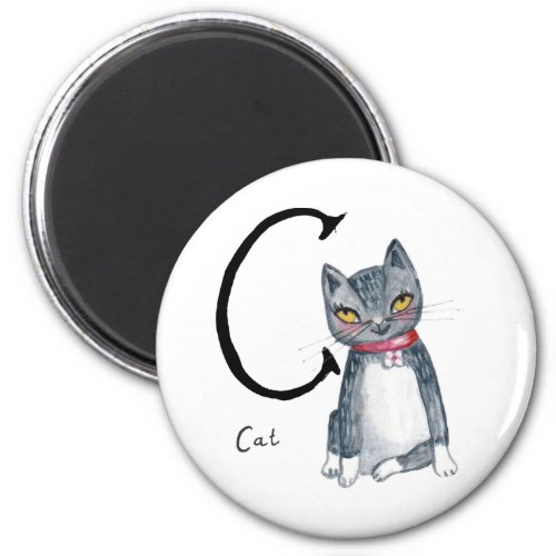 Alphabet storybook abc C for cat Magnet