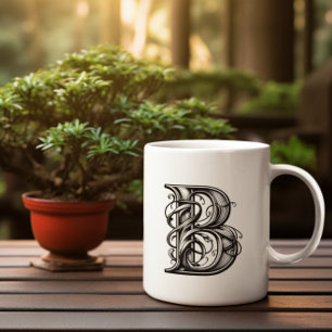 alphabet Stylish B Elegant Initial B Modern Trendy Mug
