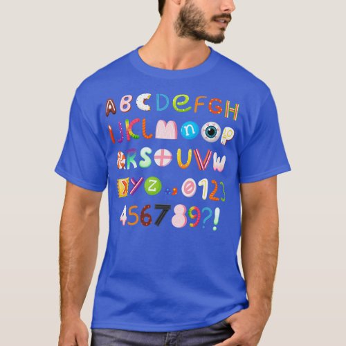 Alphabet Sweet Candies T_Shirt