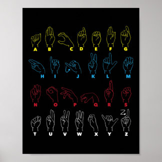 Alphabet Teacher American Sing Language Asl Chart 
