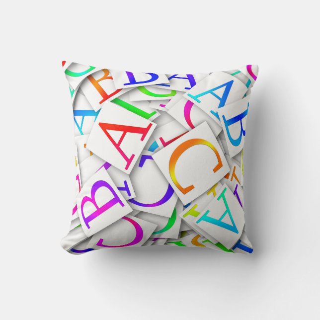 Alphabet Throw Pillow (Front)