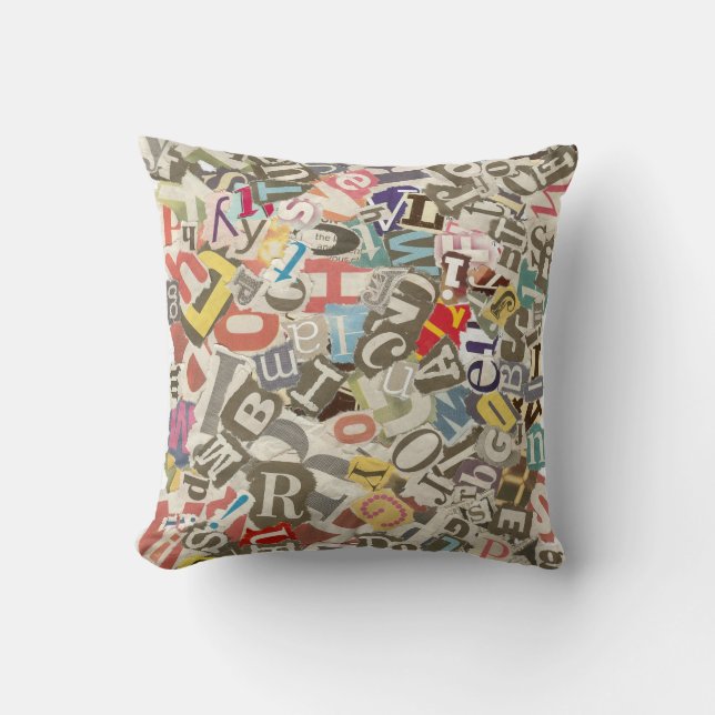 Alphabet Throw Pillow (Front)