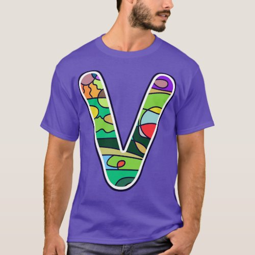 Alphabet V T_Shirt
